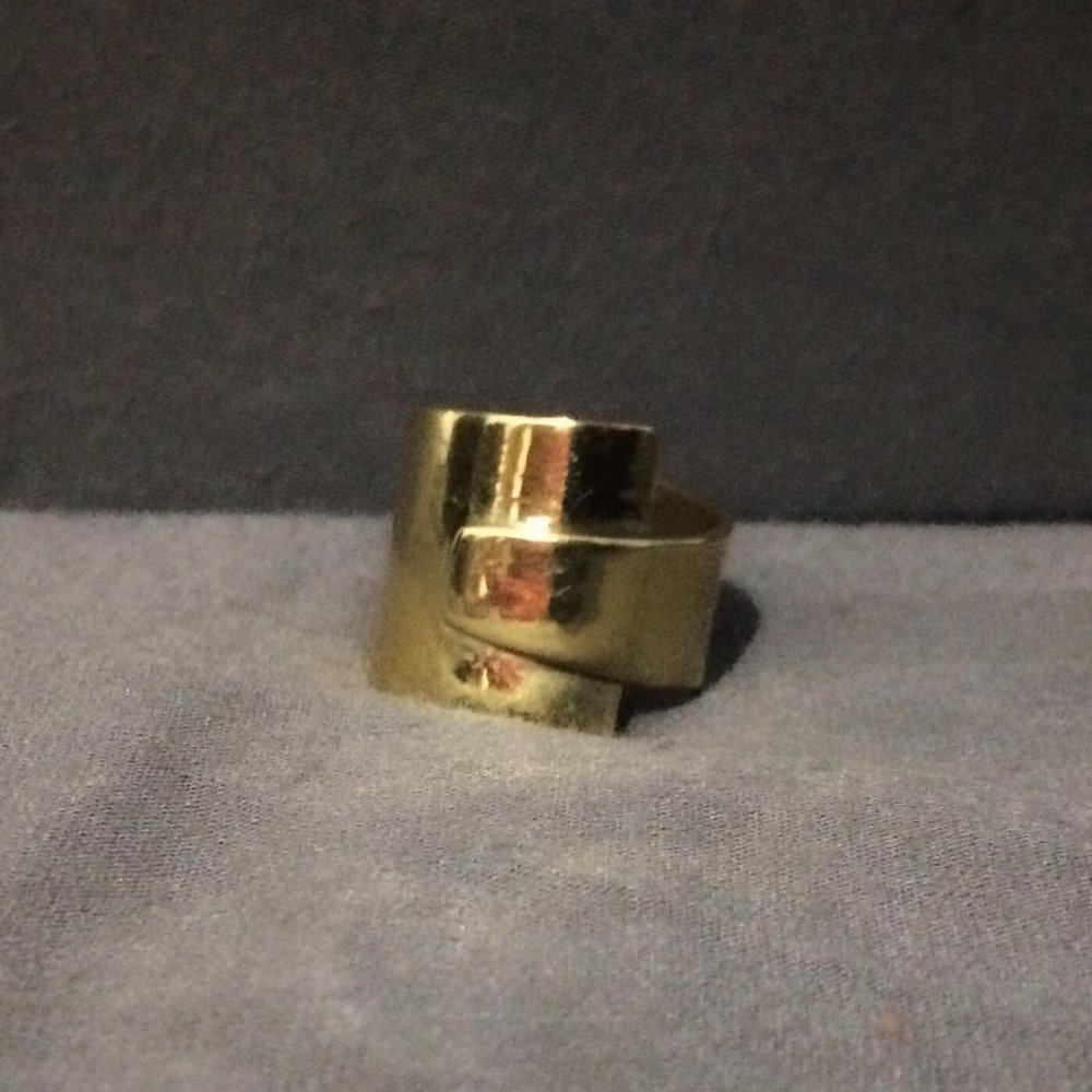 Adjustable Brass Modern Mod Ring